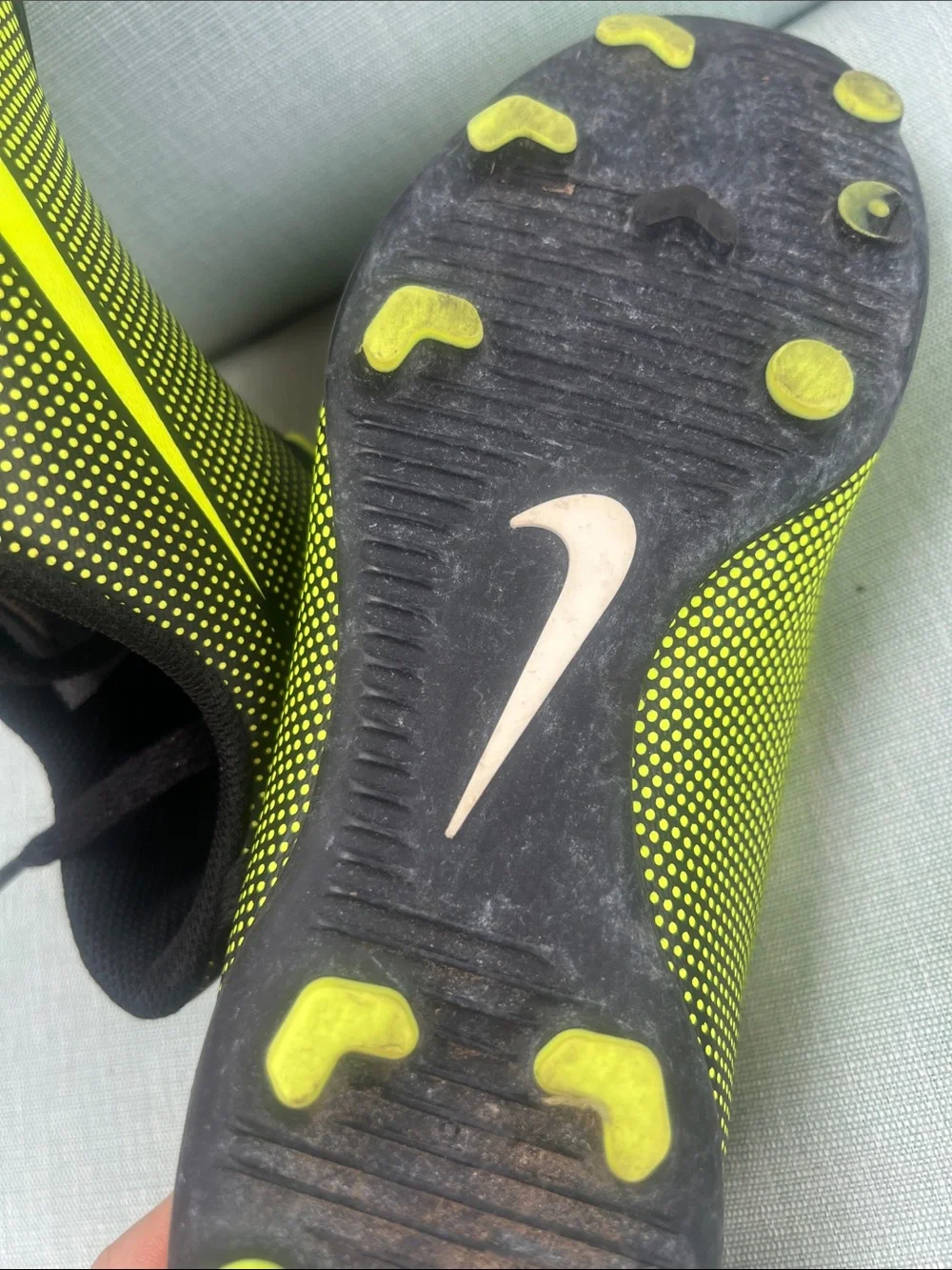 Nike Kids Green and Black Soccer Cleats